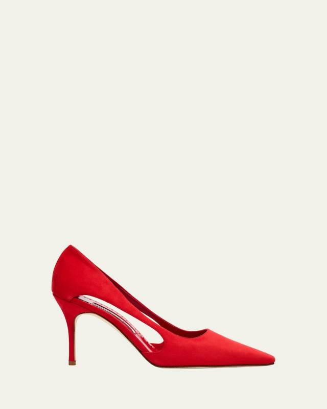 Boukefalos Suede Cut-Out Pumps